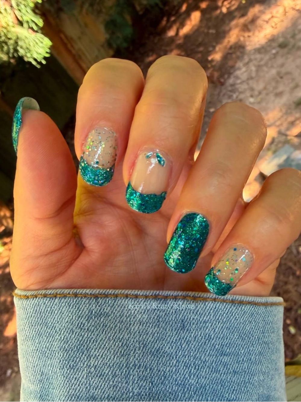 *Exclusive* Color Street: Changing Tides | Blue Green Teal French Tips Glitter